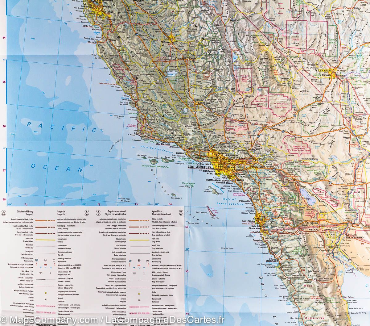 Carte routière - Ouest des USA | IGN carte routière IGN