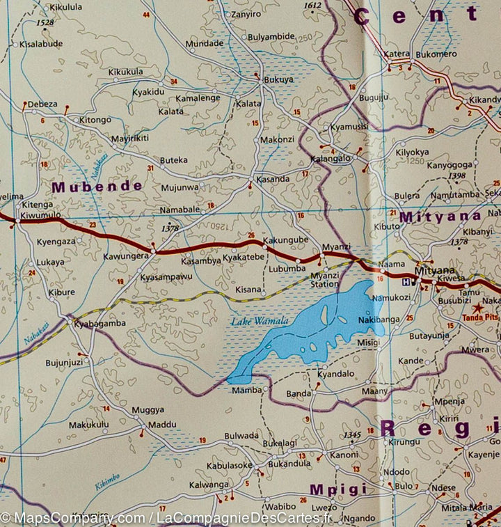 Carte routière de l'Ouganda | Reise Know How - La Compagnie des Cartes