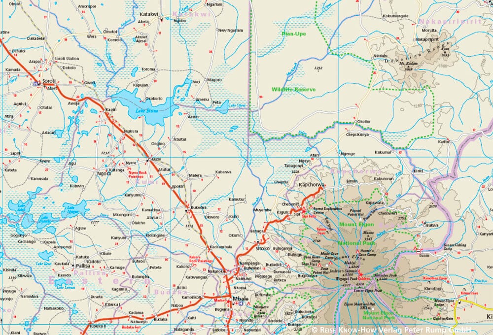 Carte routière - Ouganda | Reise Know How carte routière Reise Know-How