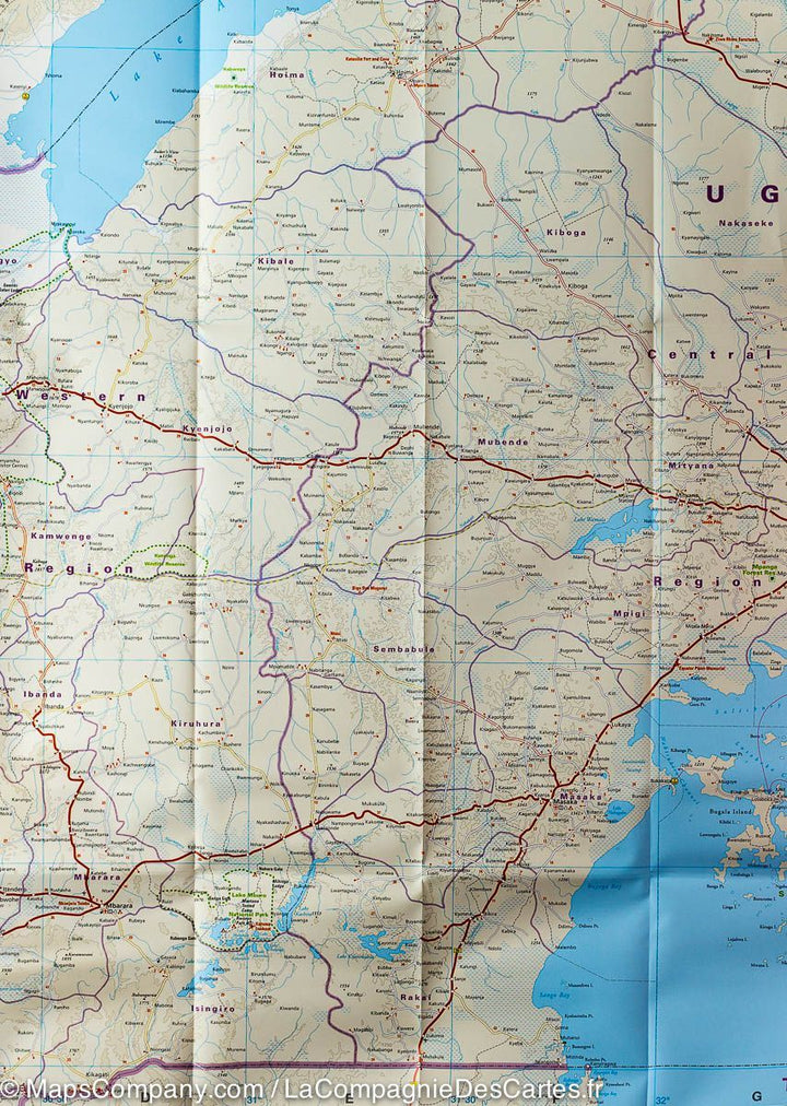 Carte routière de l'Ouganda | Reise Know How - La Compagnie des Cartes