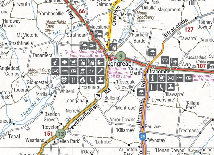 Carte routière - Outback Queensland (Australie) | Hema Maps carte pliée Hema Maps 