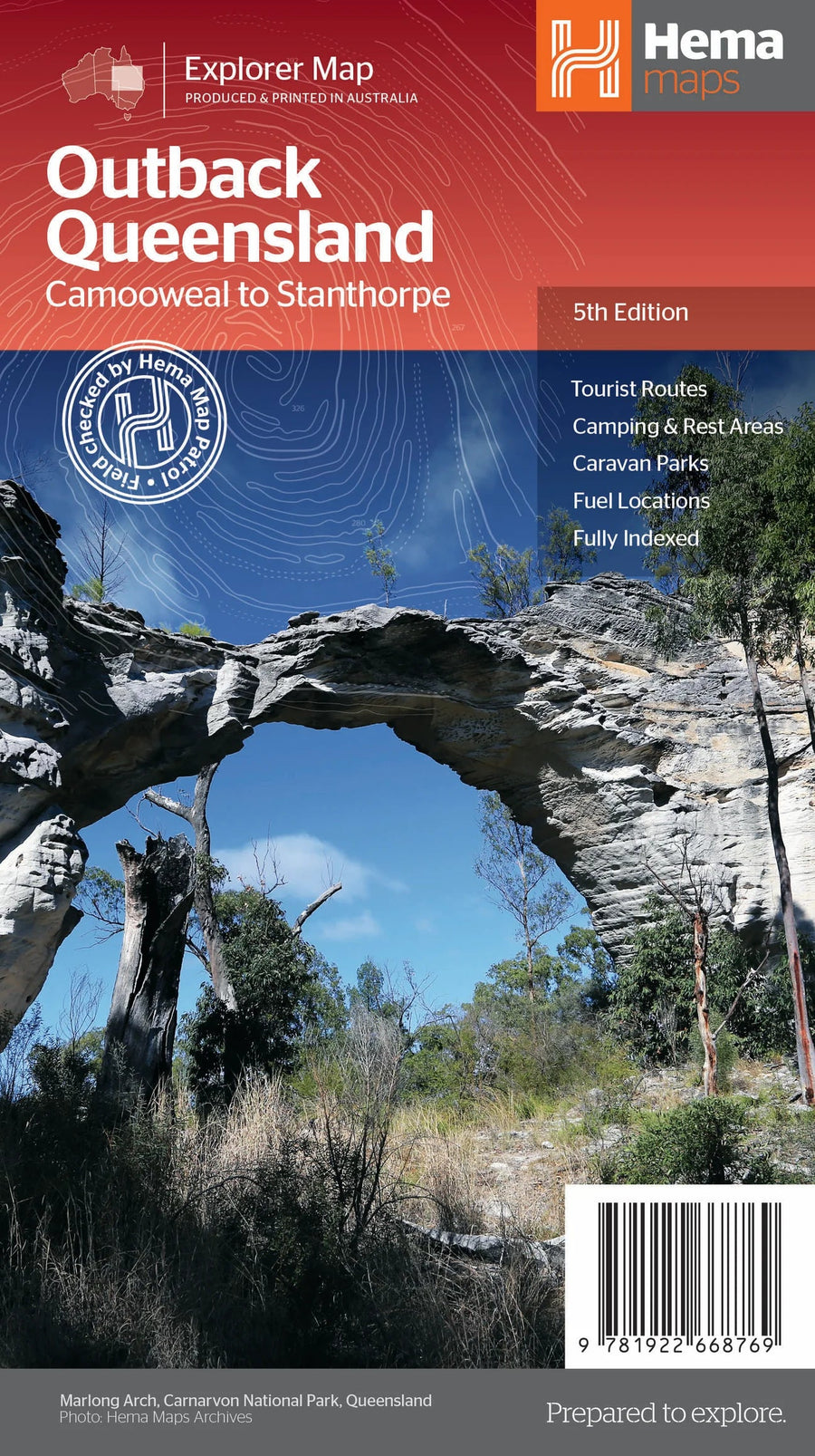 Carte routière - Outback Queensland (Australie) | Hema Maps carte pliée Hema Maps 