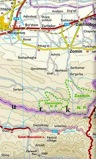 Carte routière - Ouzbékistan | Reise Know How carte routière Reise Know-How