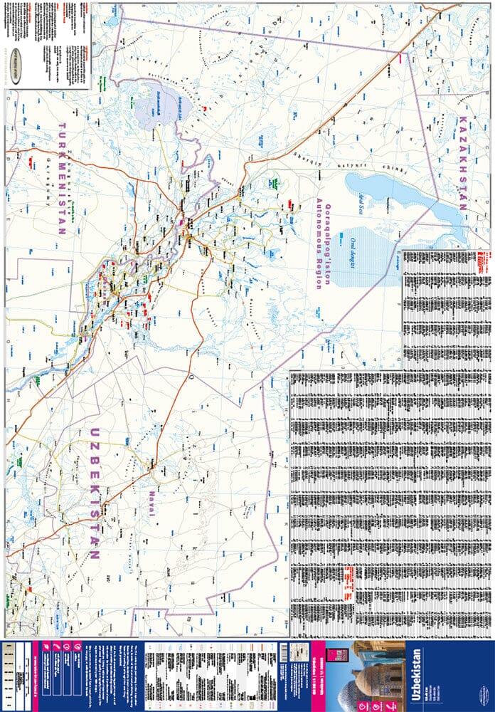 Carte routière - Ouzbékistan | Reise Know How carte routière Reise Know-How