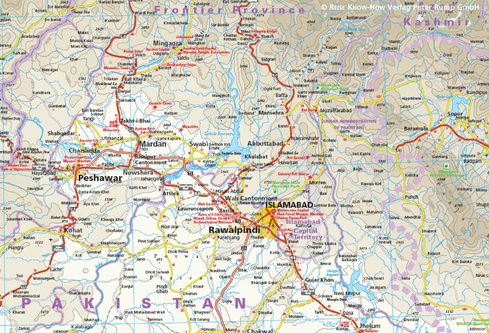 Carte routière - Pakistan | Reise Know How carte routière Reise Know-How