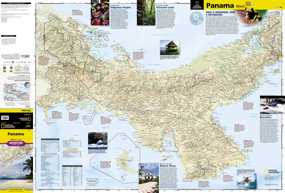 Carte routière - Panama | National Geographic carte pliée National Geographic 