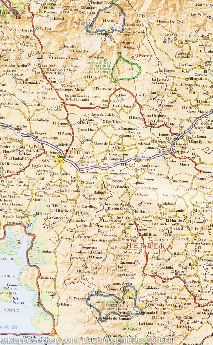 Carte routière - Panama | National Geographic carte pliée National Geographic 