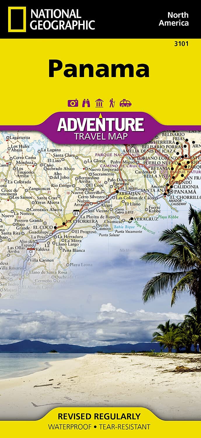 Carte routière - Panama | National Geographic carte pliée National Geographic 
