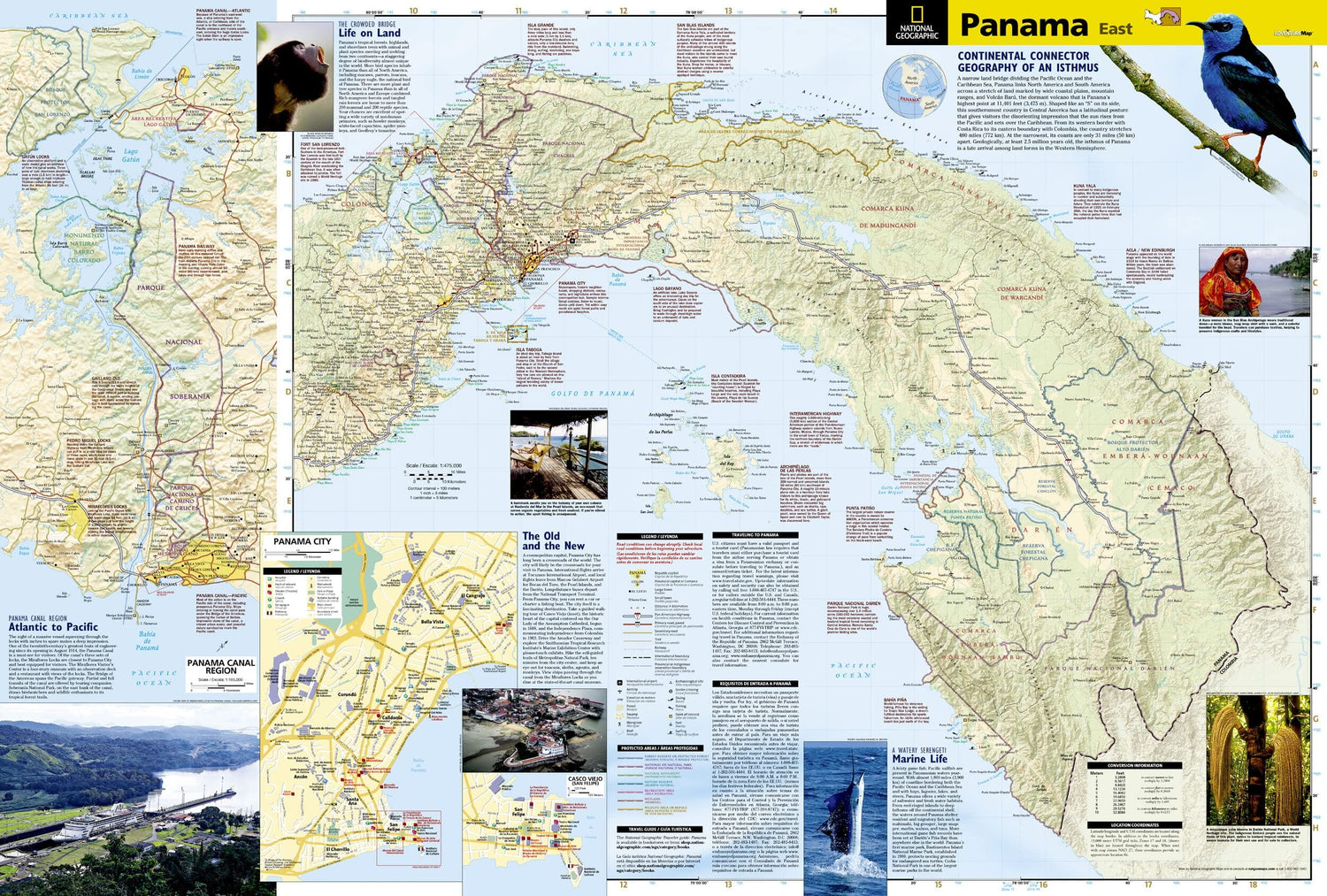 Carte routière - Panama | National Geographic carte routière National Geographic