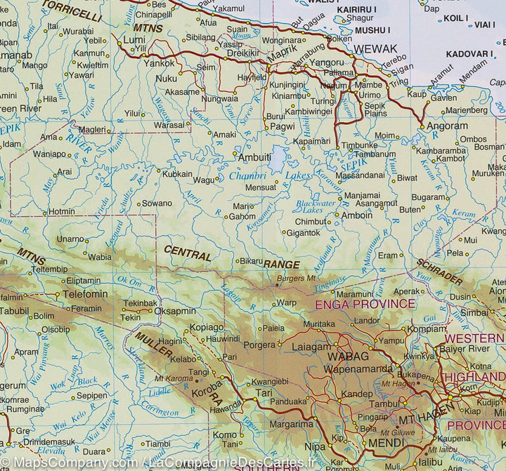 Carte routière - Papouasie & Nouvelle Guinée | Hema Maps carte pliée Hema Maps 