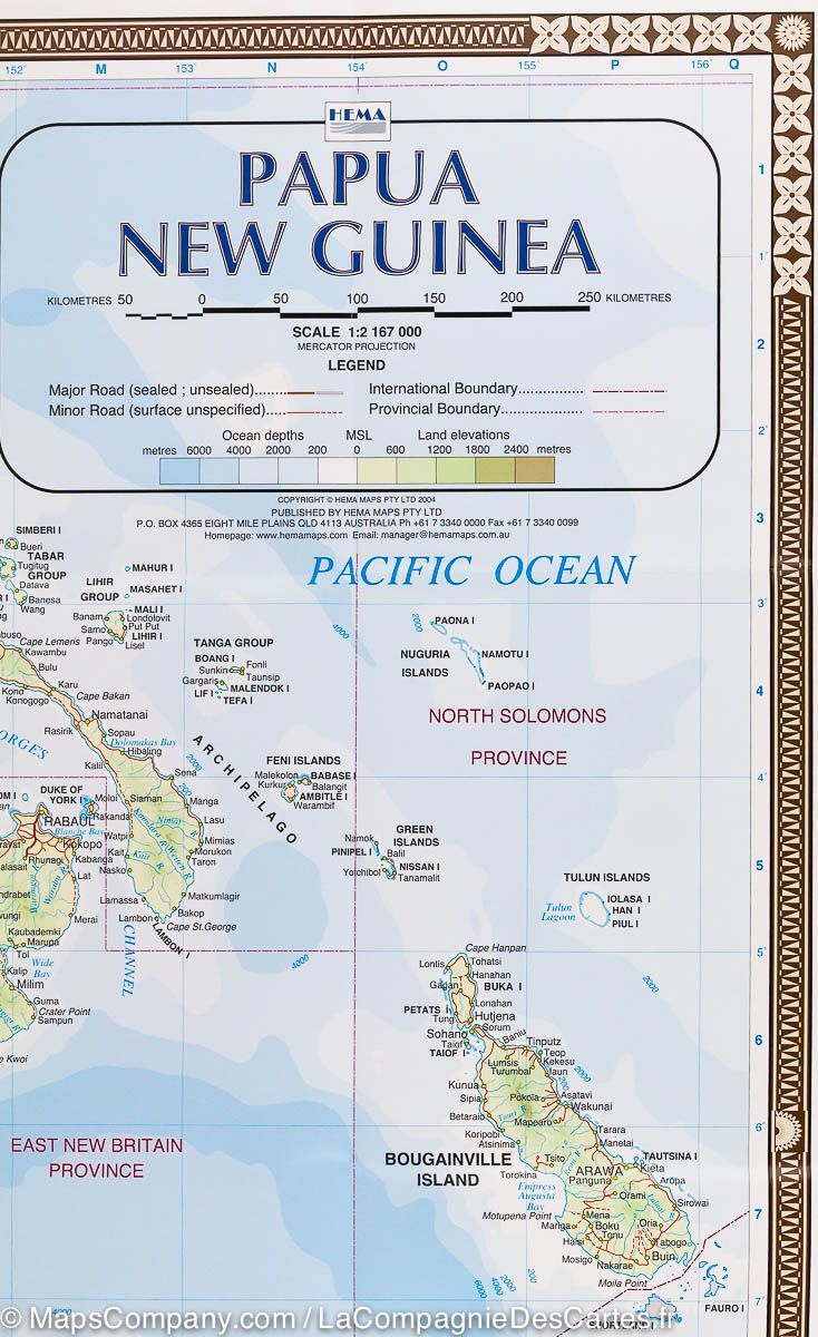 Carte routière - Papouasie & Nouvelle Guinée | Hema Maps carte routière Hema Maps