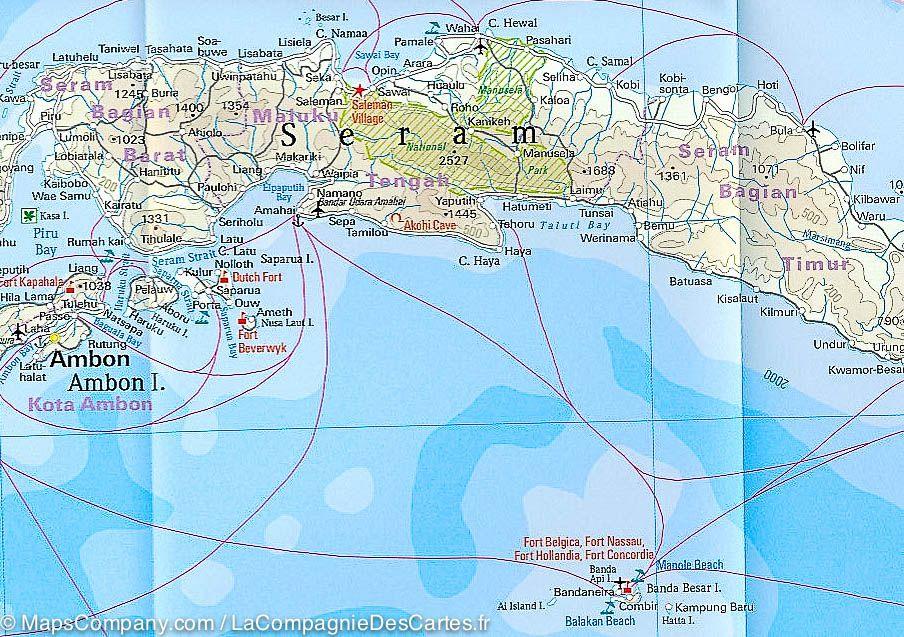 Carte de Papouasie - Nouvelle Guinée &amp; Papousie Ouest &amp; Moluques (Indonésie) | Reise Know How - La Compagnie des Cartes