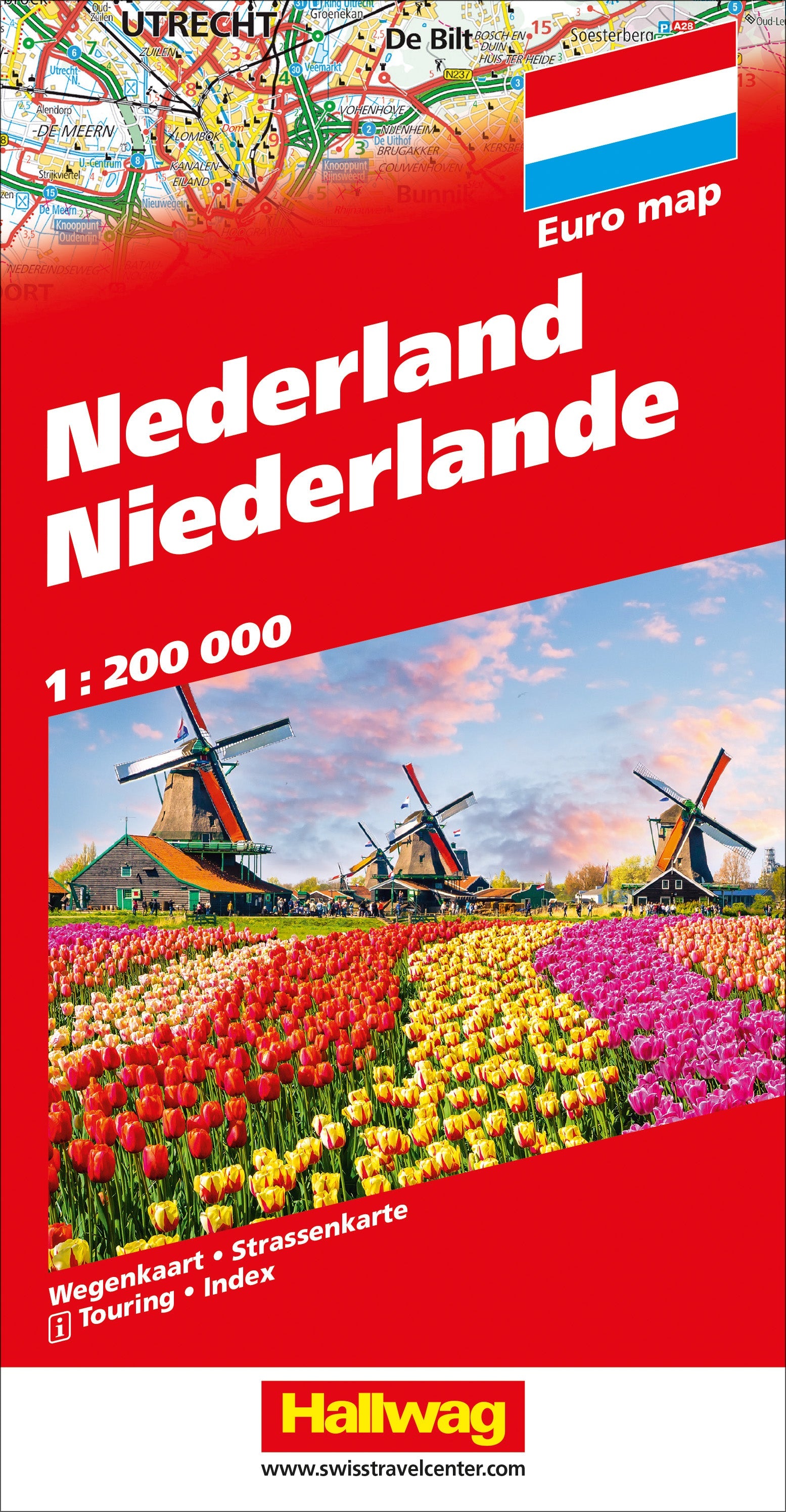 オーストリア地図Hallwag製未使用 全土&都市掲載 都市間距離一覧表付き Road map - Netherlands | Hallwag – Cartovia