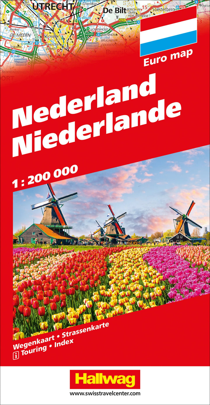 Carte routière - Pays-Bas | Hallwag carte pliée Hallwag 