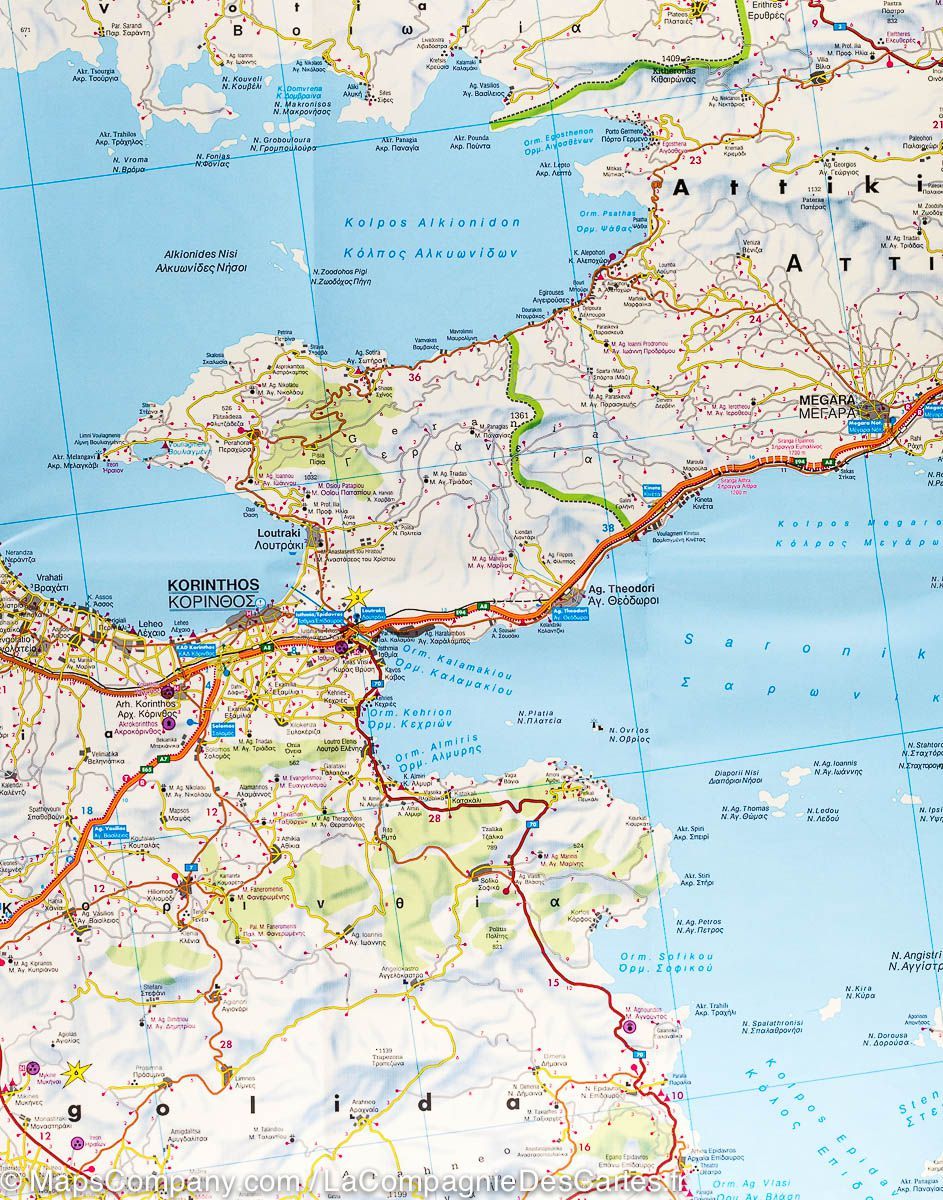 Carte routière - Péloponnèse (Grèce) | Freytag & Berndt carte routière Freytag & Berndt