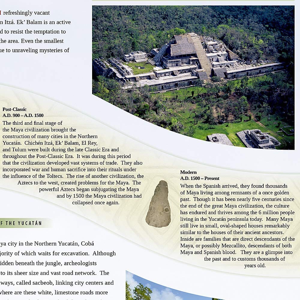 Carte routière - Péninsule du Yucatan Nord (Mexique) | National Geographic carte routière National Geographic