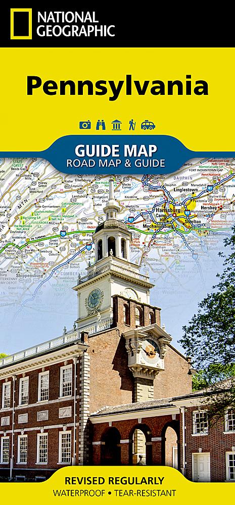 Carte routière - Pennsylvanie | National Geographic carte pliée National Geographic 