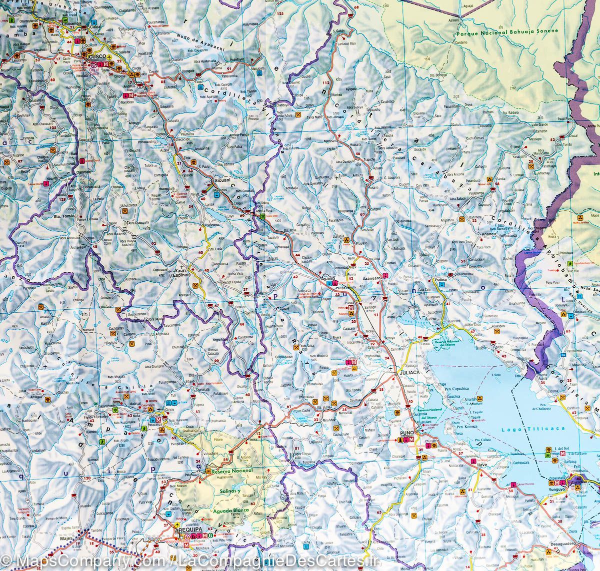 Carte routière - Pérou | Freytag & Berndt carte routière Freytag & Berndt