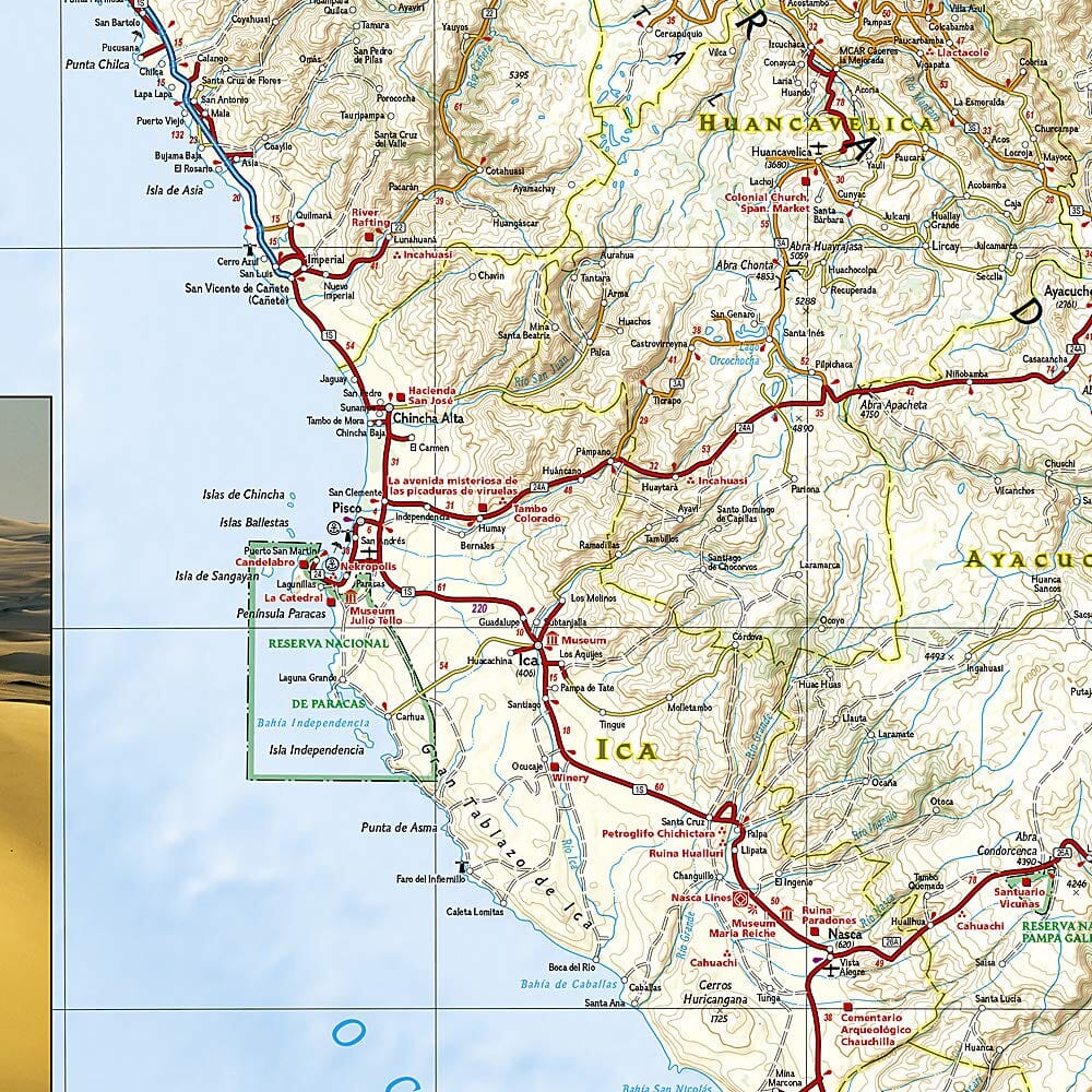 Carte routière - Pérou | National Geographic carte routière National Geographic