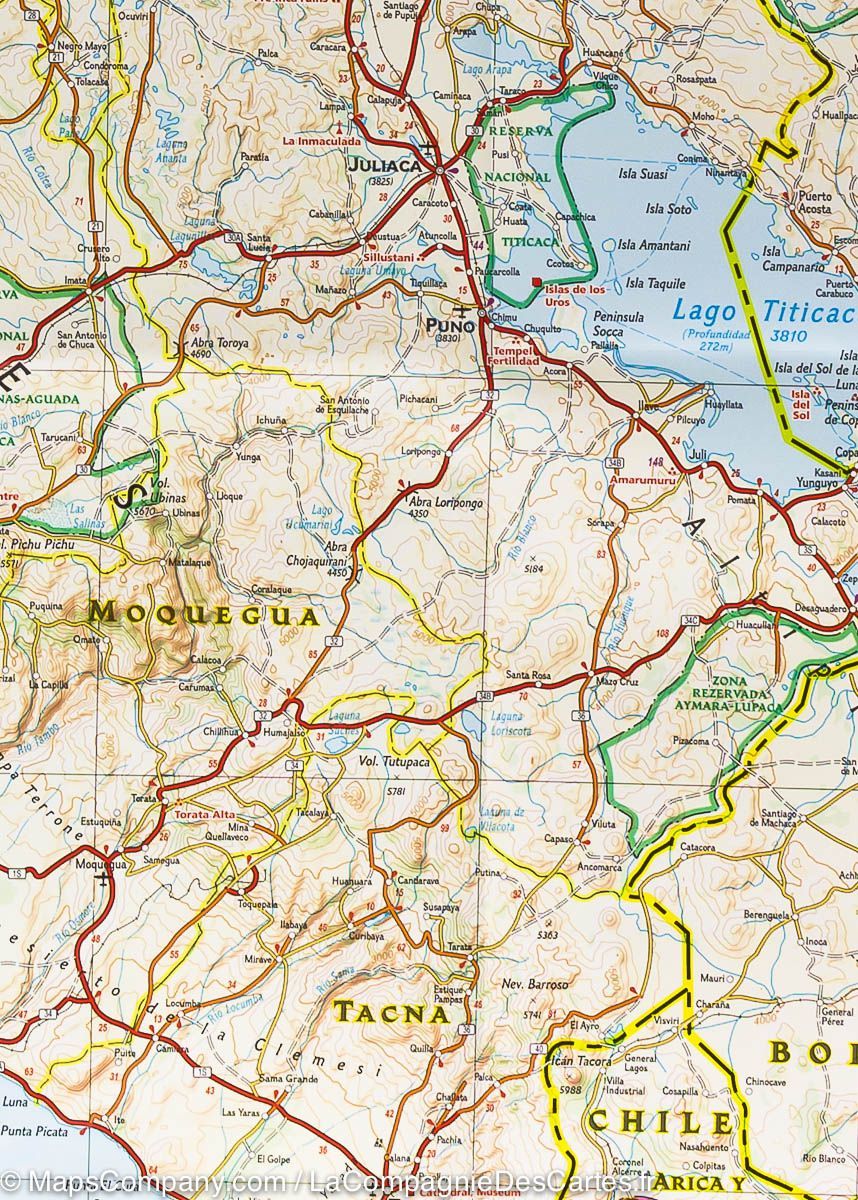 Carte routière - Pérou | National Geographic carte routière National Geographic