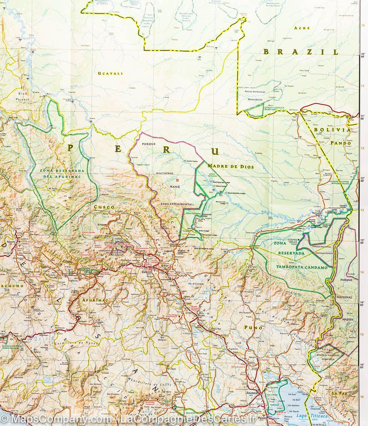 Carte routière - Pérou | National Geographic carte pliée National Geographic 