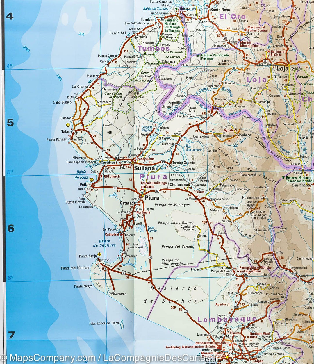 Carte routière - Pérou | Reise Know How carte pliée Reise Know-How 