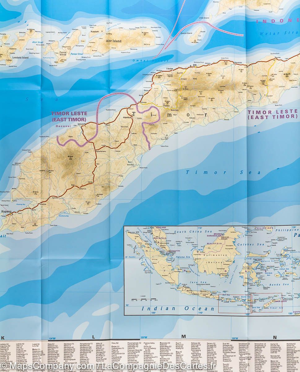 Carte routière - Petites Iles de la Sonde (Indonésie, Timor Oriental) | Reise Know How carte routière Reise Know-How
