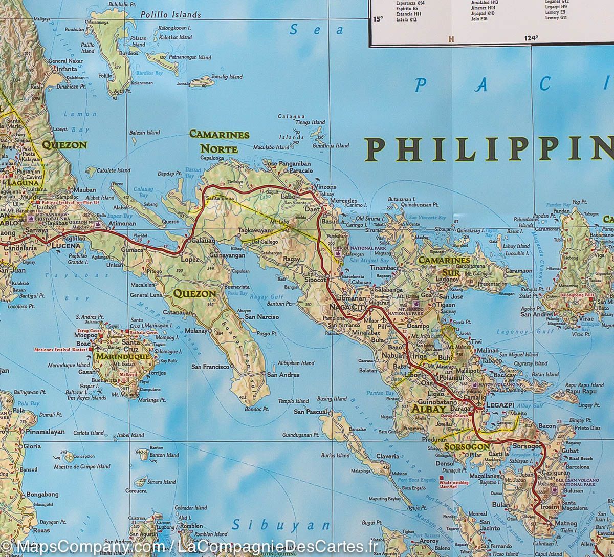 Carte routière - Philippines | National Geographic carte routière National Geographic