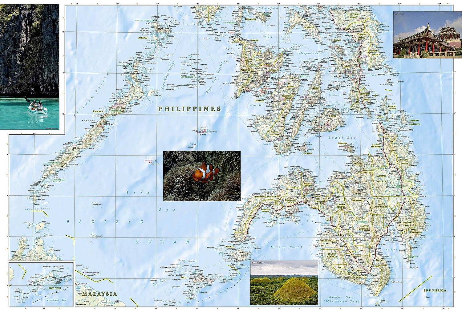 Carte routière - Philippines | National Geographic carte routière National Geographic