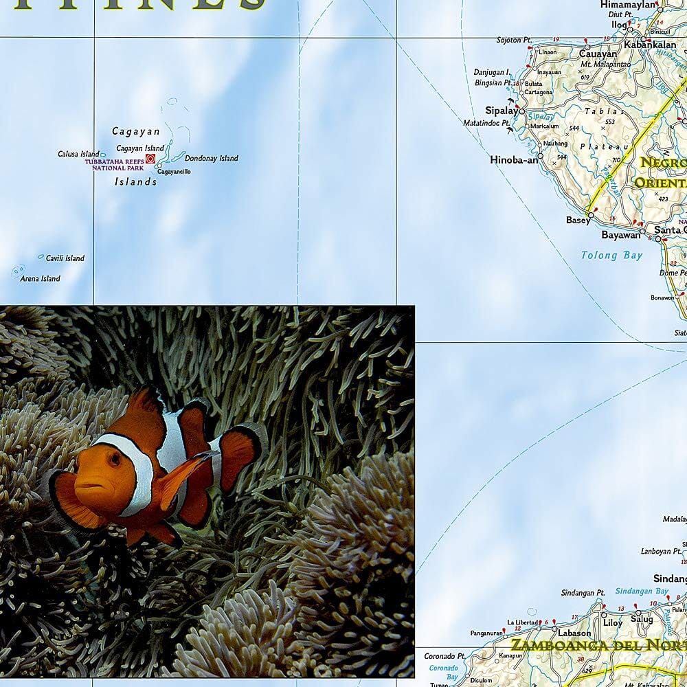 Carte routière - Philippines | National Geographic carte routière National Geographic