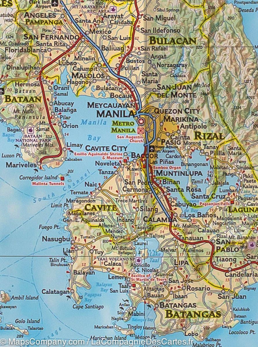 Carte routière - Philippines | National Geographic carte routière National Geographic