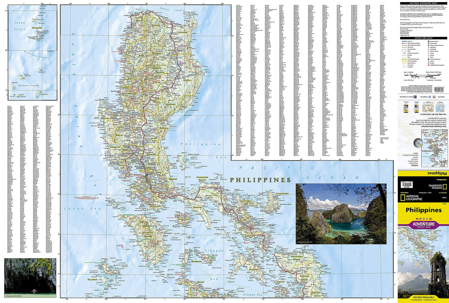 Carte routière - Philippines | National Geographic carte routière National Geographic
