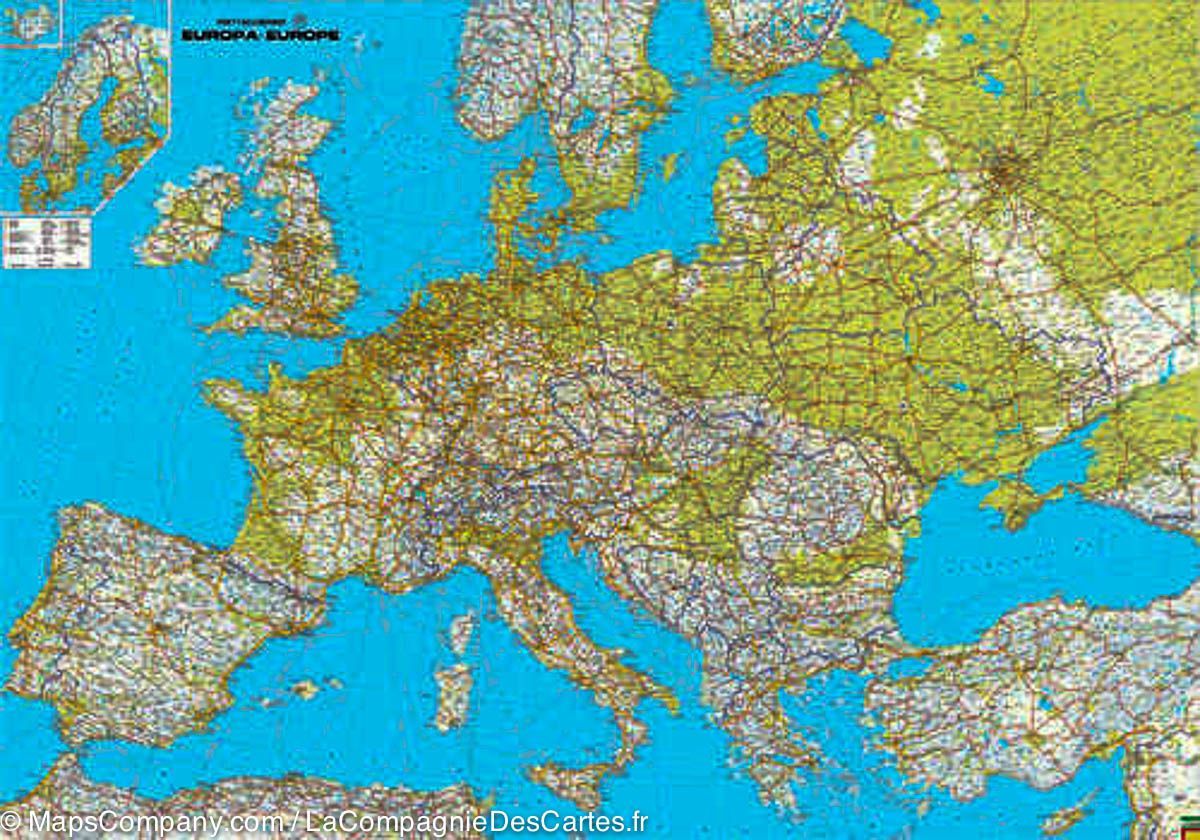 Carte routière & physique - Europe | Freytag & Berndt carte routière Freytag & Berndt