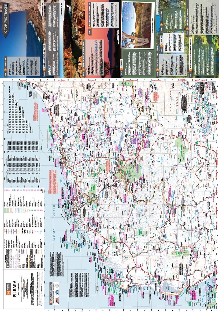 Carte routière - Pilbara, Coral Coast (Australie Occidentale) | Hema Maps carte routière Hema Maps
