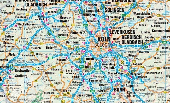 Carte routière plastifiée - Allemagne | Borch Maps carte routière Borch Maps