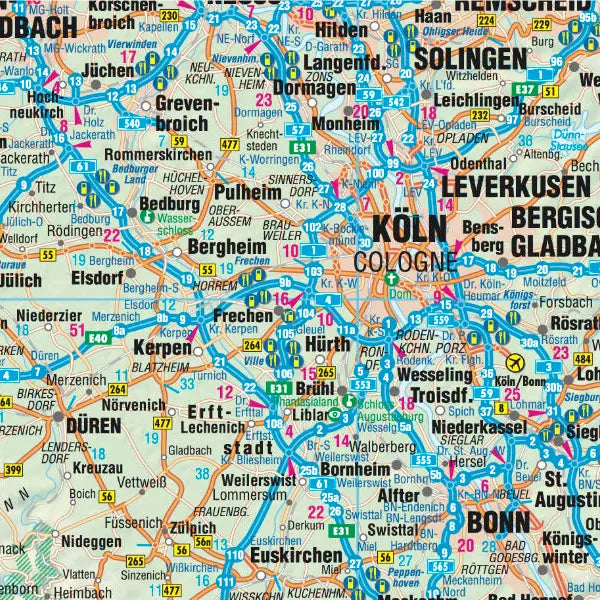 Carte routière plastifiée - Allemagne | Borch Maps carte routière Borch Maps