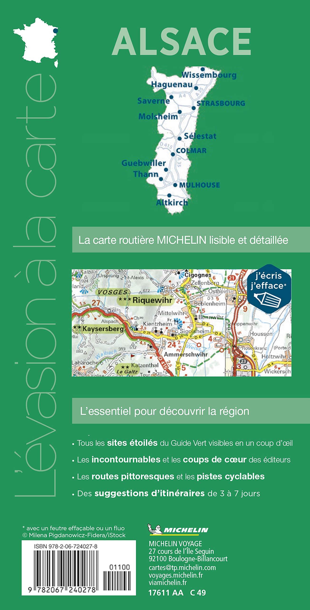 Carte touristique et routière - Alsace | Michelin carte routière Michelin