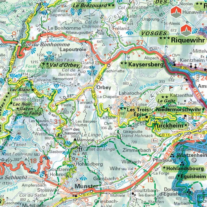Carte routière plastifiée - Alsace | Michelin carte pliée Michelin 