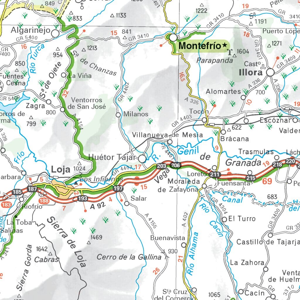 Carte routière plastifiée - Séville, Grenade, Cordoue (Andalousie) | Michelin carte routière Michelin