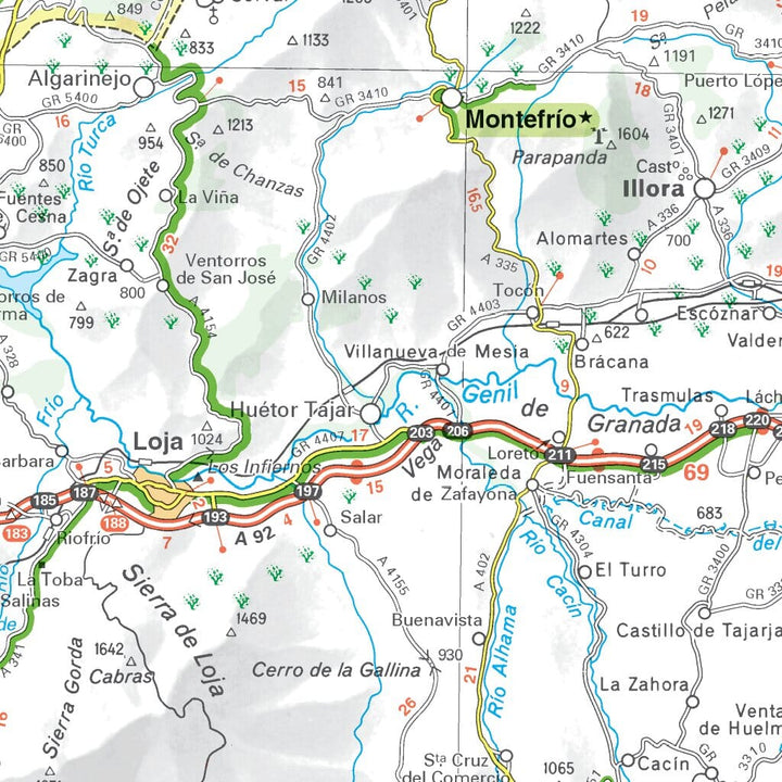 Carte routière plastifiée - Andalousie | Michelin carte pliée Michelin 