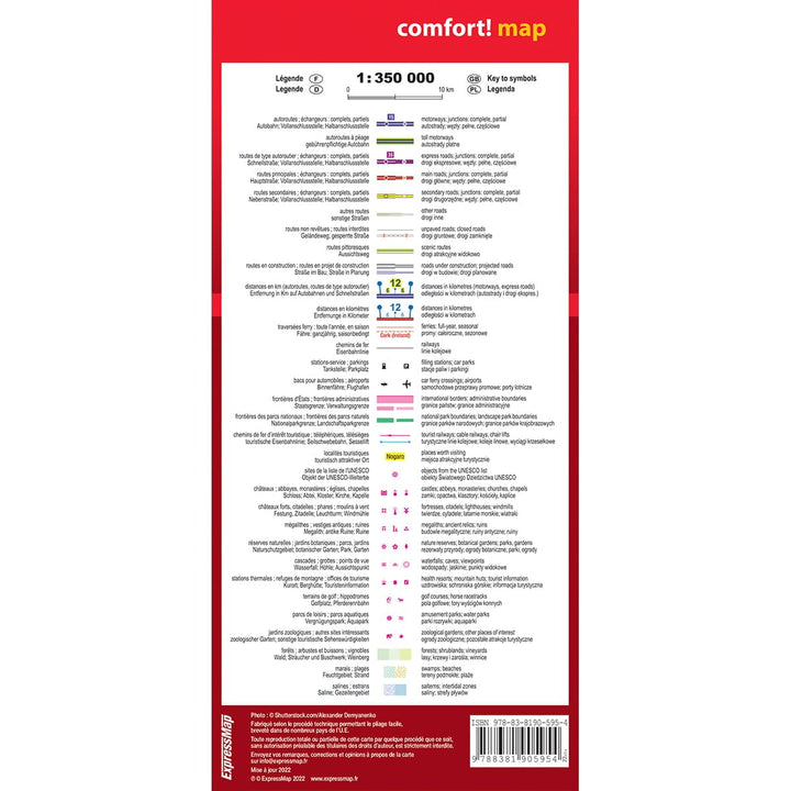 Carte routière plastifiée - Aquitaine | Express Map carte pliée Express Map 
