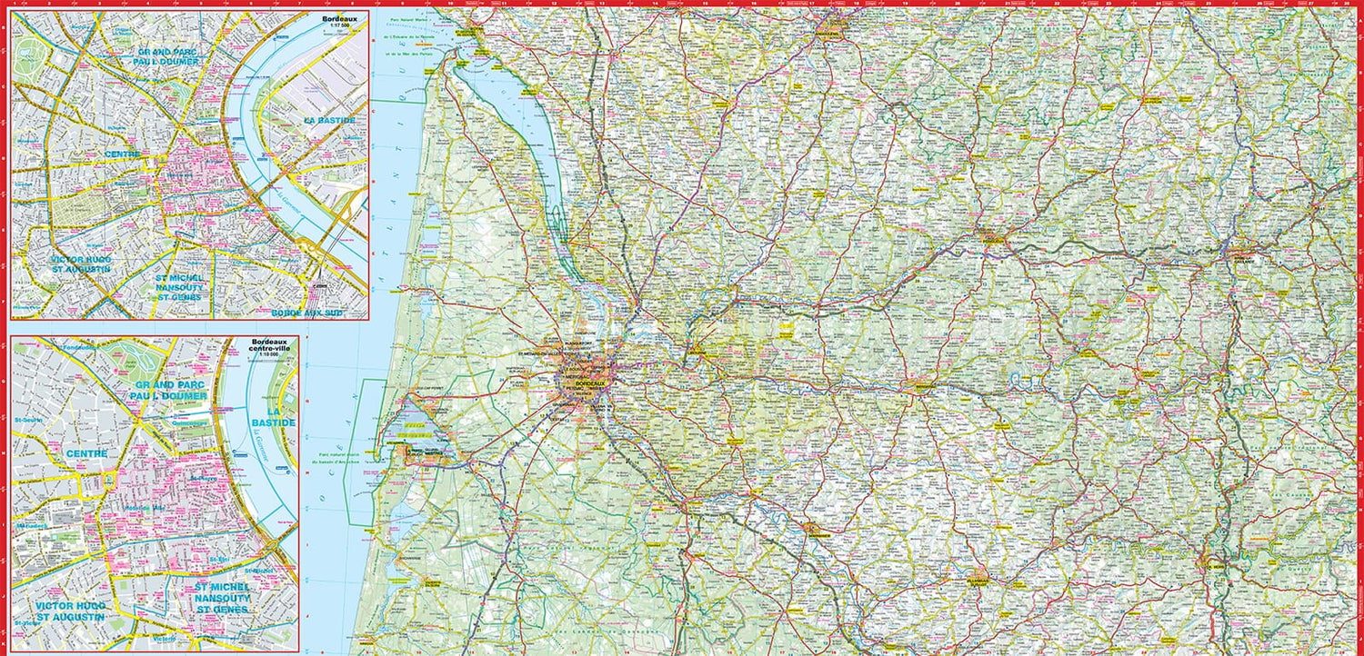 Carte routière plastifiée - Aquitaine | Express Map carte routière Express Map