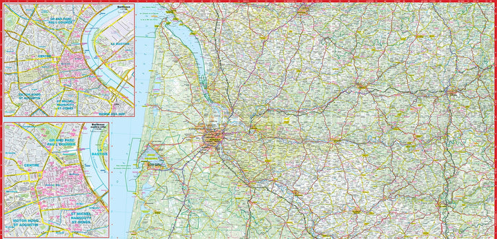 Carte routière plastifiée - Aquitaine | Express Map carte pliée Express Map 