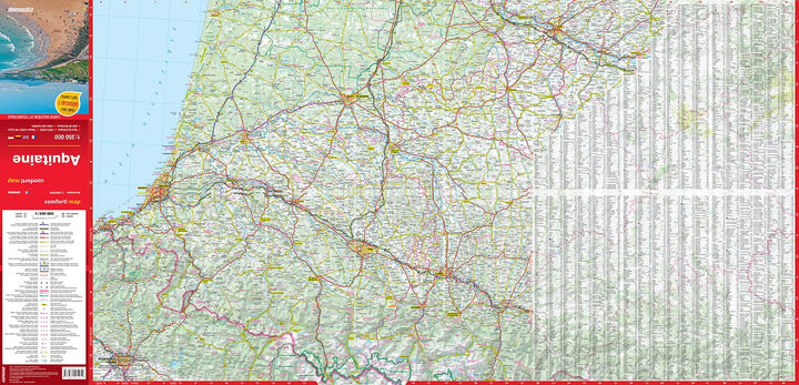 Carte routière plastifiée - Aquitaine | Express Map carte pliée Express Map 