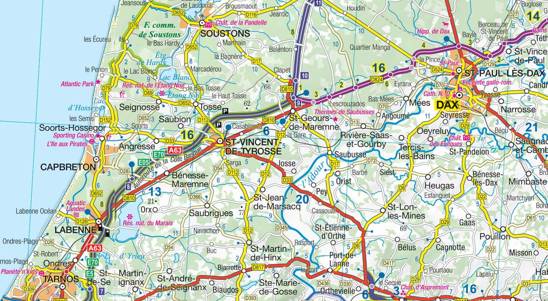 Carte routière plastifiée - Aquitaine | Express Map carte pliée Express Map 