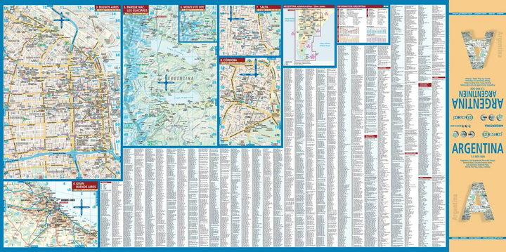 Carte routière plastifiée - Argentine | Borch Map carte pliée Borch Map 
