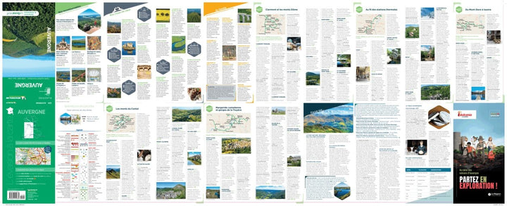Carte routière plastifiée - Auvergne | Michelin carte pliée Michelin 