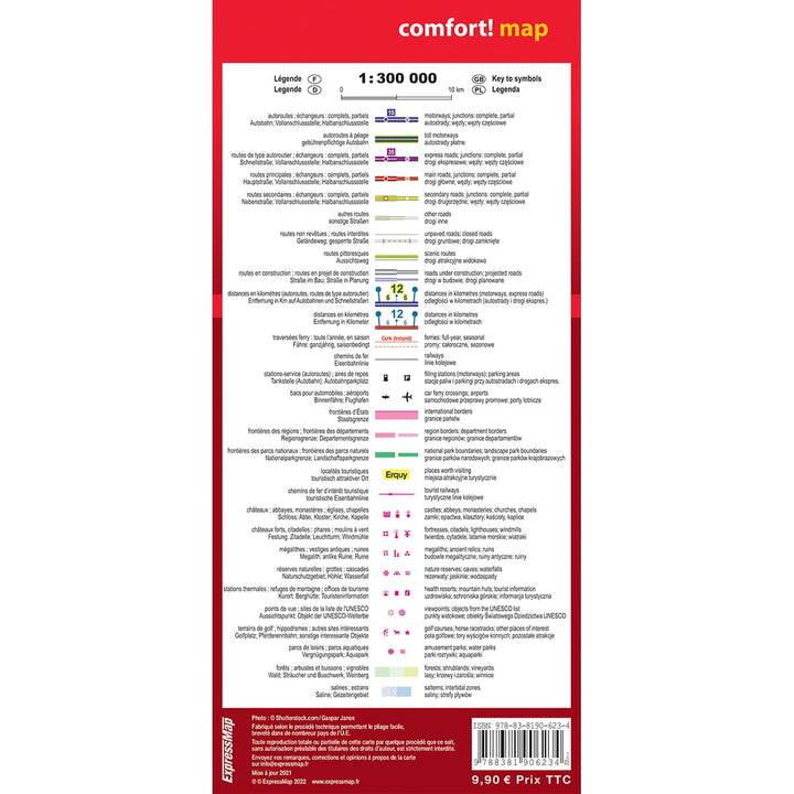 Carte routière plastifiée - Bretagne | Express Map carte pliée Express Map 