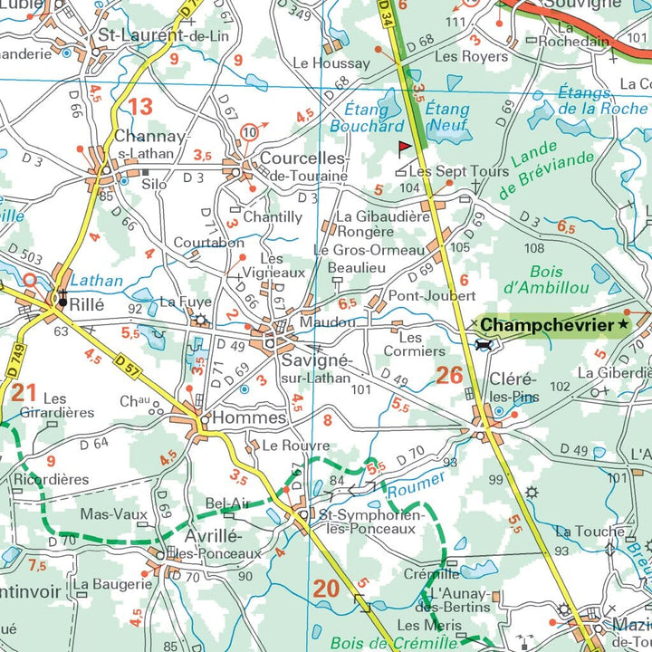 Carte routière plastifiée - Châteaux de la Loire | Michelin carte pliée Michelin 