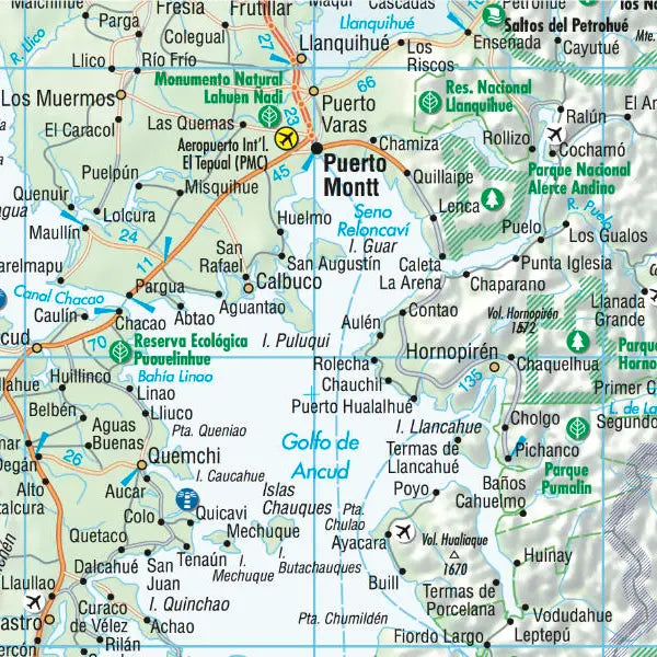 Carte routière plastifiée - Chili | Borch Map carte pliée Borch Map 